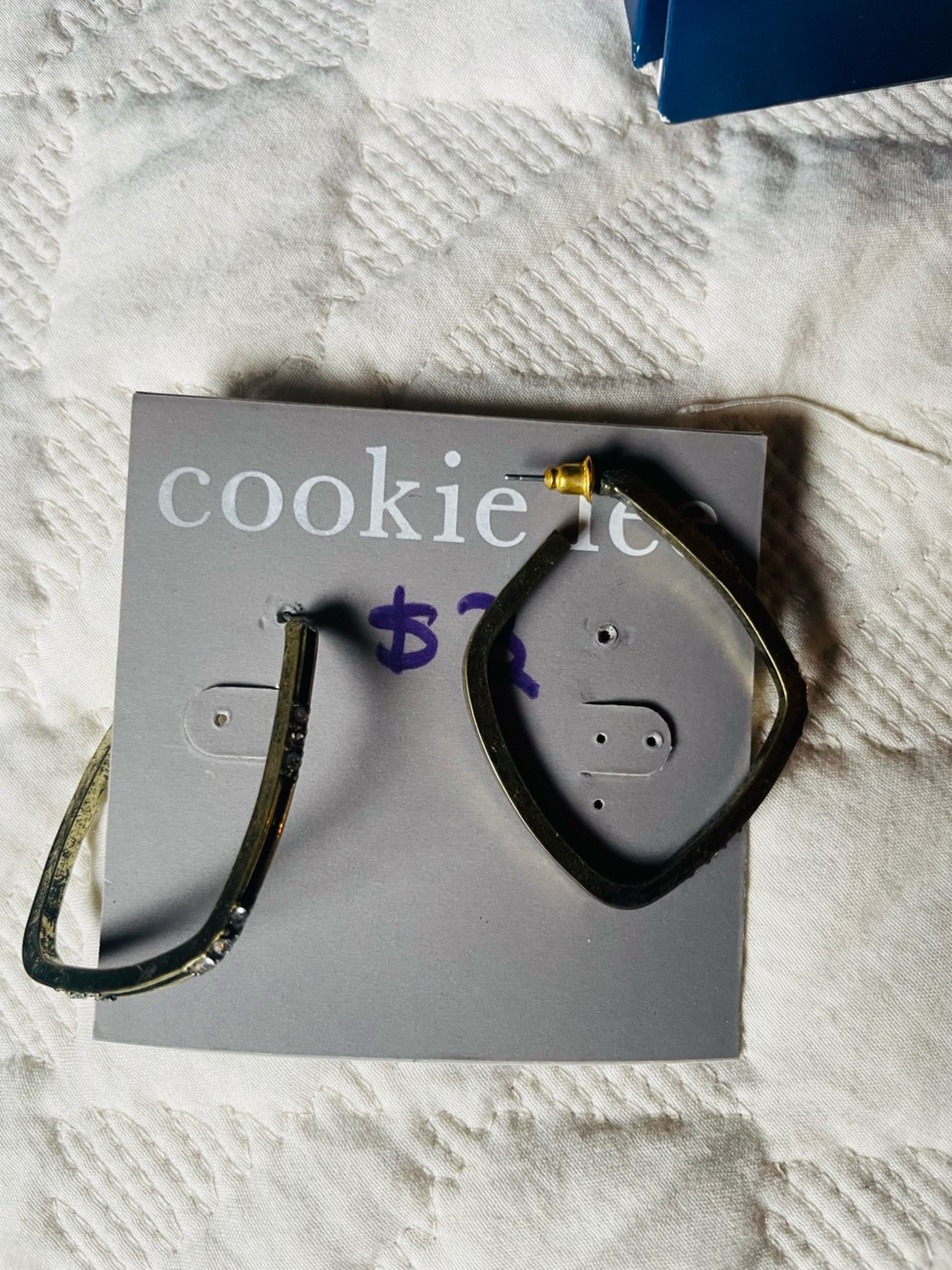 Cookie Lee Gold-Tone Geometric Hoop Earrings